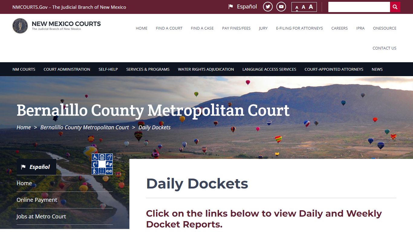 Daily Dockets | Bernalillo County Metropolitan Court - nmcourts.gov